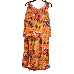 100% Linen Wide Leg Pants Outfit L/XL Tropical Vacation Resort Breathable Summer